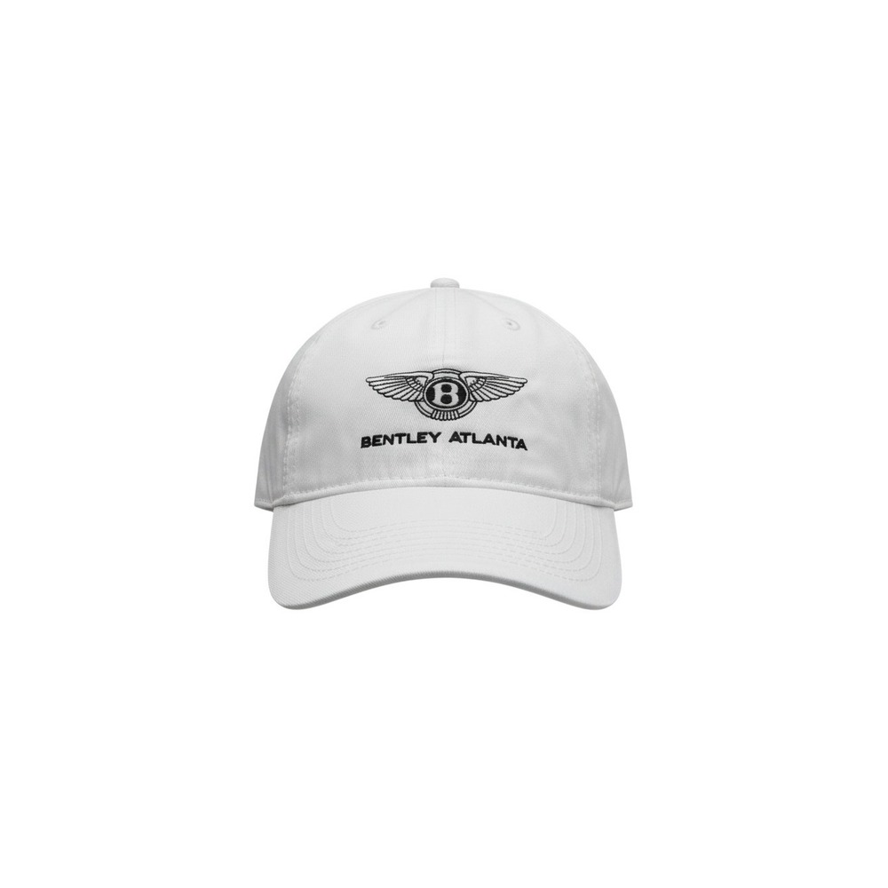 Bentley Hat Baseball Cap Mens OSFM White Atlanta Logo Embroidered Cotton